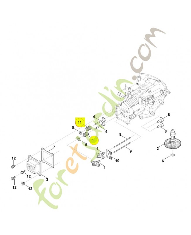 Ressort 0004-104-2100. Pièce détachée Stihl / Vicking