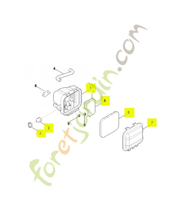 Boitier de filtre a air 0004-120-2700. Pièce détachée Stihl / Vicking