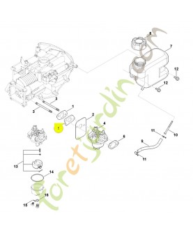 Plaque intermédiaire 0004-122-0700. Pièce détachée Stihl / Vicking