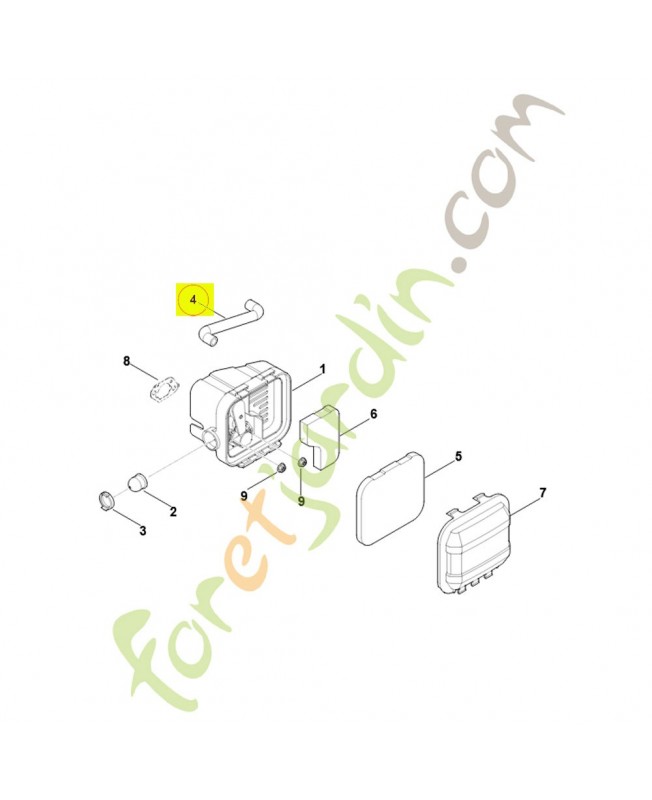 Tuyau 0004-122-4000. Pièce détachée Stihl / Vicking