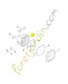 Boitier de filtre 0004-124-3500. Pièce détachée Stihl / Vicking