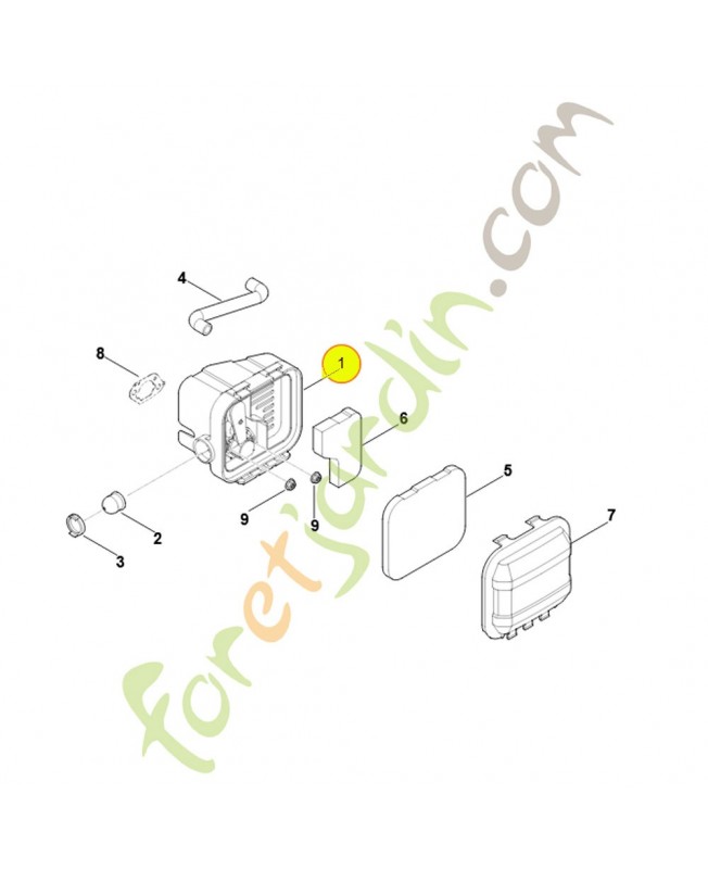 Boitier de filtre 0004-124-3500. Pièce détachée Stihl / Vicking
