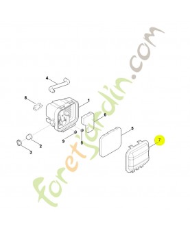 Couvercle de filtre 0004-124-3600. Pièce détachée Stihl / Vicking