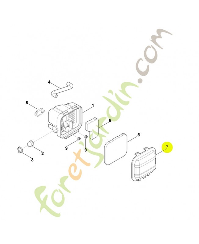 Couvercle de filtre 0004-124-3600. Pièce détachée Stihl / Vicking