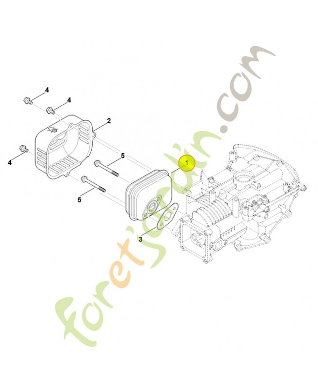 Silencieux 0004-140-0600. Pièce détachée Stihl / Vicking