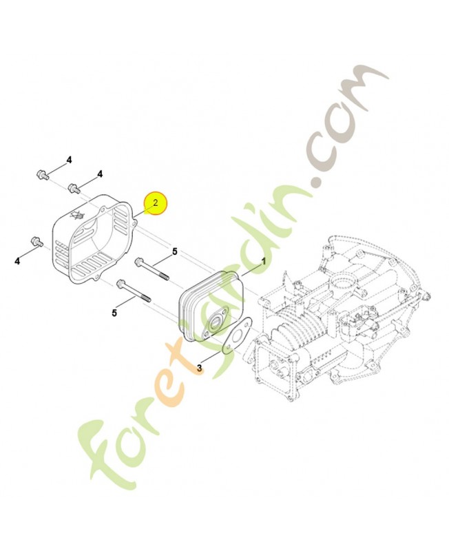 Protection du silencieux 0004-140-6000. Pièce détachée Stihl / Vicking