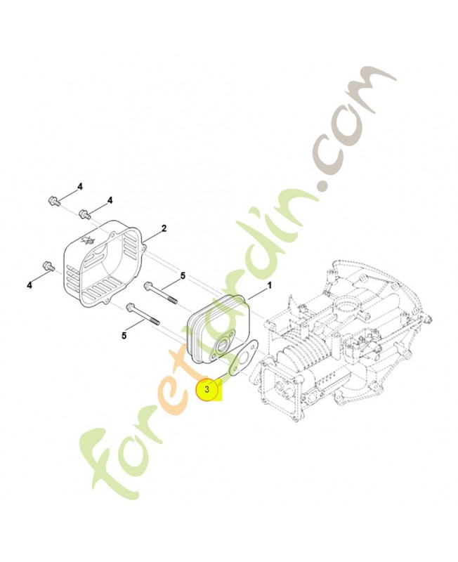 Joint du silencieux 0004-149-0600. Pièce détachée Stihl / Vicking