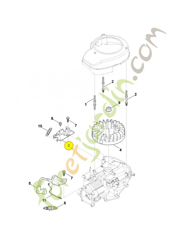 Système de freinage 0004-160-1000. Pièce détachée Stihl / Vicking