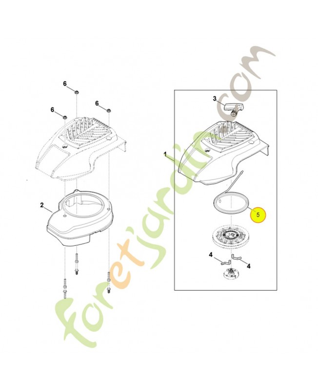 Câble de démarrage 0004-195-8200. Pièce détachée Stihl / Vicking