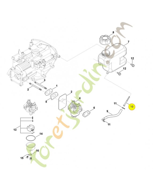 Tamis de filtre 0004-358-2100. Pièce détachée Stihl / Vicking