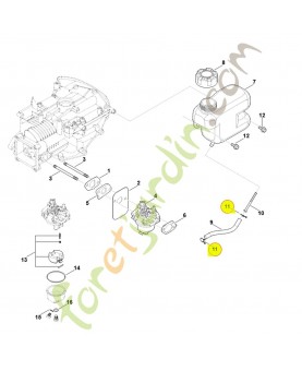 Collier de serrage 0004-358-7900. Pièce détachée Stihl / Vicking