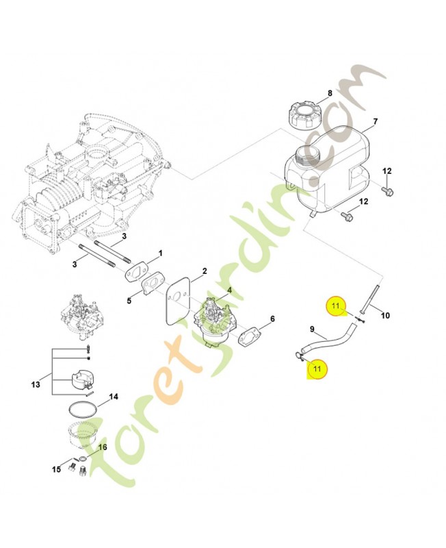 Collier de serrage 0004-358-7900. Pièce détachée Stihl / Vicking