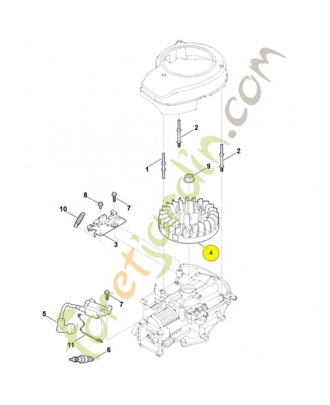 Rotor 0004-400-1200. Pièce détachée Stihl / Vicking