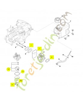Kit de réparation carburateur 0004-882-5700 . Pièce détachée Stihl / Vicking