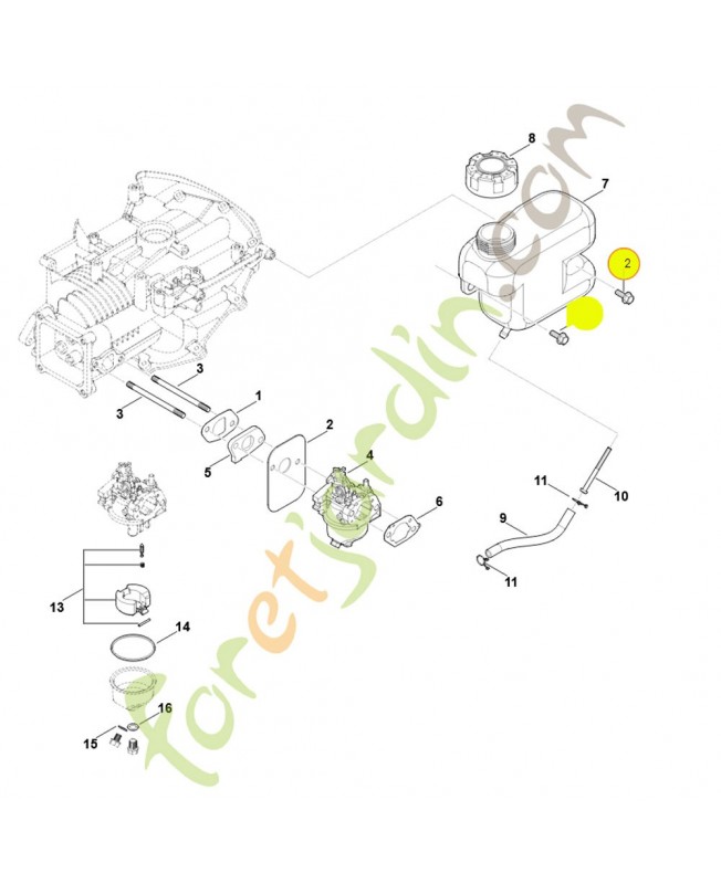 Vis 0004-951-9707. Pièce détachée Stihl / Vicking