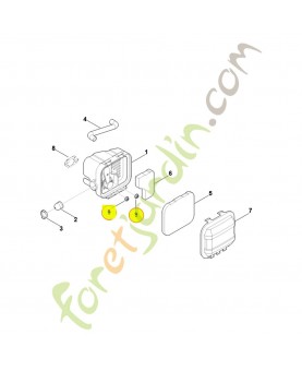 Écrou a embase 0004-955-0800. Pièce détachée Stihl / Vicking