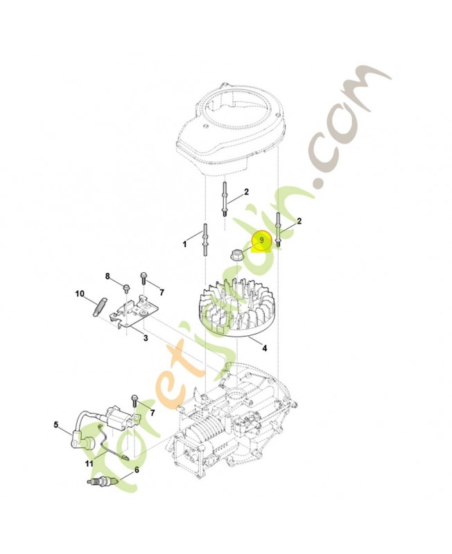 Ecrou 0004-955-0900. Pièce détachée Stihl / Vicking