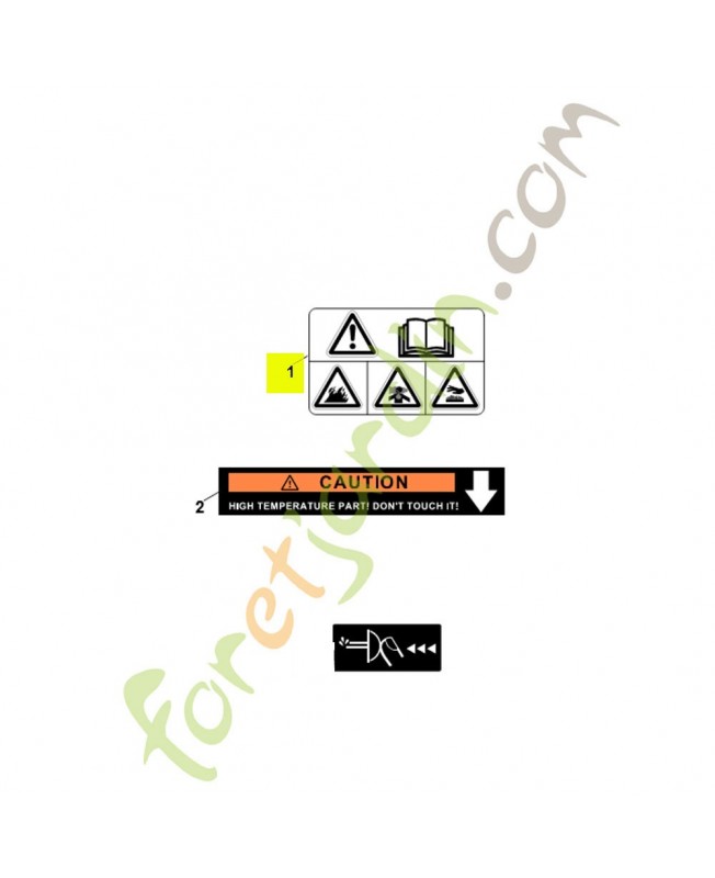 Autocollant avertissement 0004-967-7500. Pièce détachée Stihl / Vicking