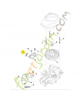 Ressort de tension 0004-997-5500. Pièce détachée Stihl / Vicking