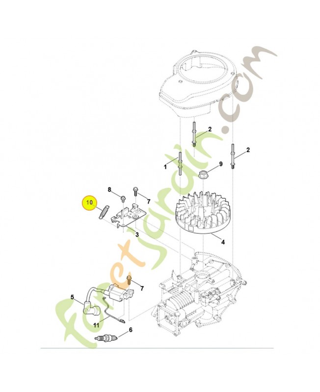 Ressort de tension 0004-997-5500. Pièce détachée Stihl / Vicking