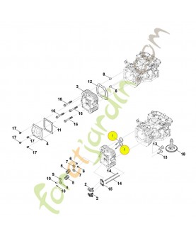 Jeu de soupapes 0004-007-1005. Pièce détachée Stihl / Vicking