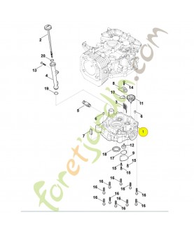Carter de vilebrequin 0004-020-2101. Pièce détachée Stihl / Vicking