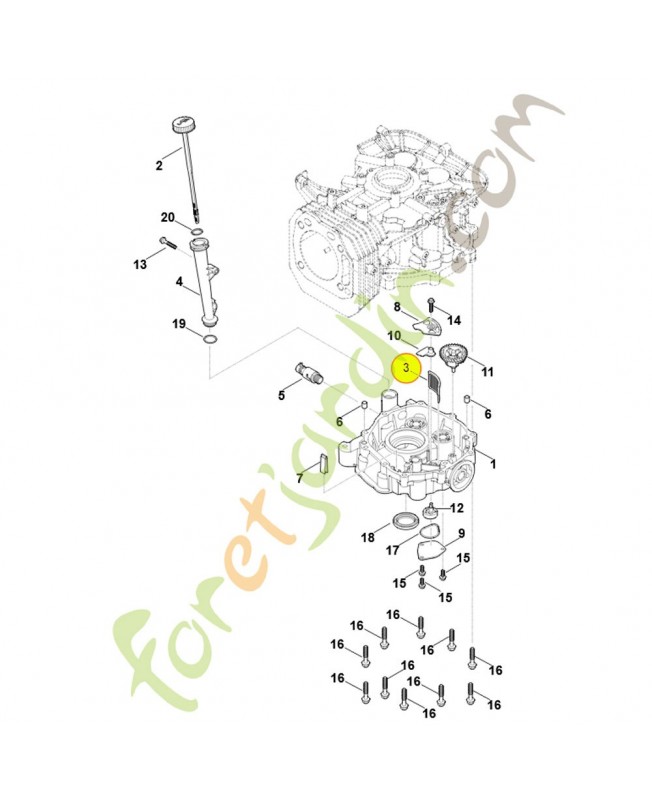 Filtre à huile 0004-020-9600. Pièce détachée Stihl / Vicking