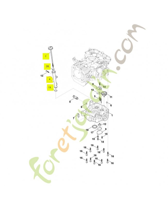 Tubulure de remplissage 0004-021-4500. Pièce détachée Stihl / Vicking