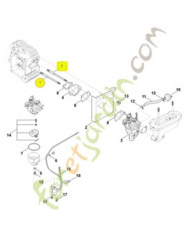 Boulon 0004-025-9001. Pièce détachée Stihl / Vicking