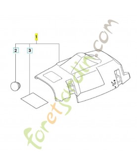 Capot cylindre 537010102. Pièce de rechange Husqvarna