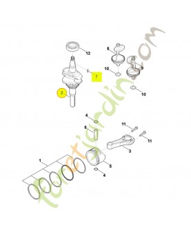 Vilebrequin 0004-030-0401. Pièce détachée Stihl / Vicking