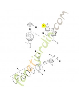 Arbre d'équilibrage 0004-037-1000. Pièce détachée Stihl / Vicking