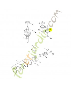 Arbre d'équilibrage 0004-037-1001. Pièce détachée Stihl / Vicking