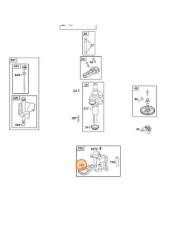 Bielle 794122  Briggs & Stratton Remplace référence 00030002049