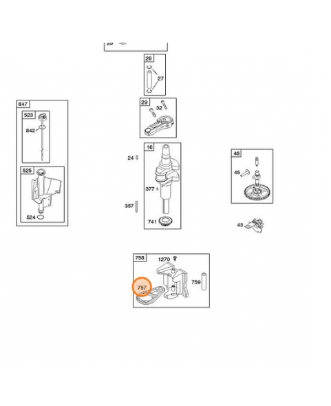 Bielle Di Collegamento Contrappeso Briggs & Stratton 793242, Usata Ma Funzionante