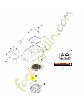Ecrou 0004-084-6100. Pièce détachée Stihl / Vicking