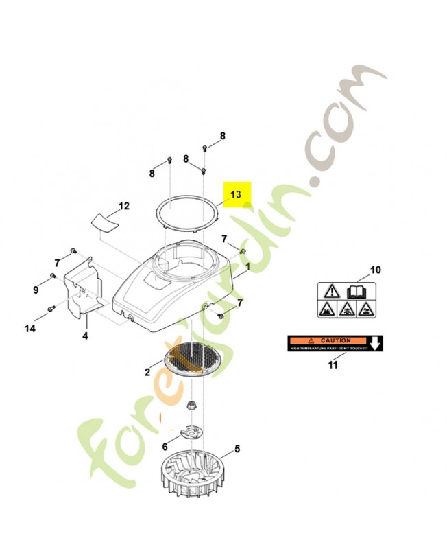 Anneau 0004-084-8900. Pièce détachée Stihl / Vicking