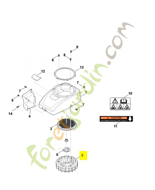 Ventilateur 0004-086-0500. Pièce détachée Stihl / Vicking