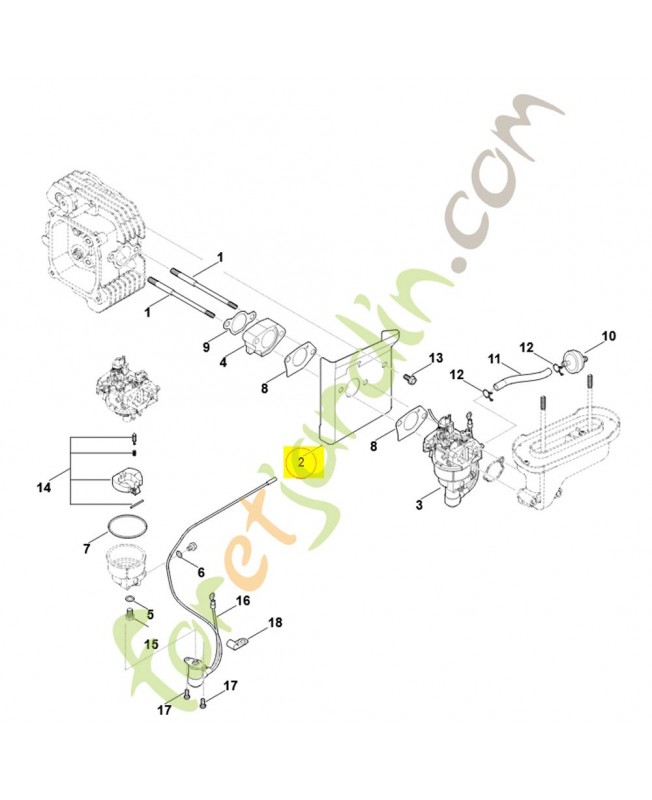Déflecteur d'air 0004-087-3600. Pièce détachée Stihl / Vicking