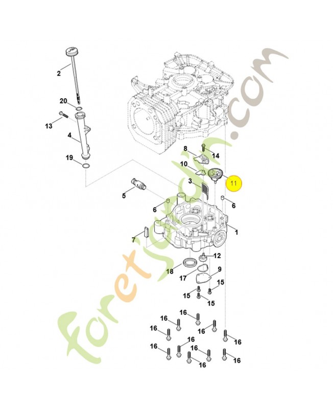 Régulateur centrifuge 0004-100-5100. Pièce détachée Stihl / Vicking