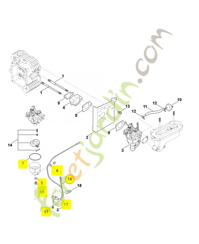 Électrovanne 0004-120-5100. Pièce détachée Stihl / Vicking