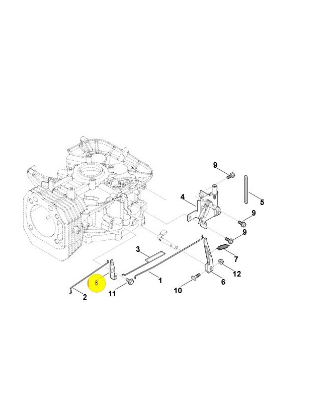 Levier de volet de démarrage 0004-121-6100. Pièce détachée Stihl / Vicking