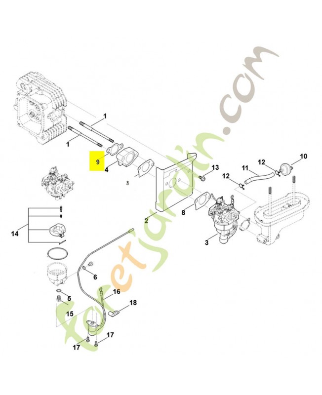 Joint 0004-129-0910. Pièce détachée Stihl / Vicking