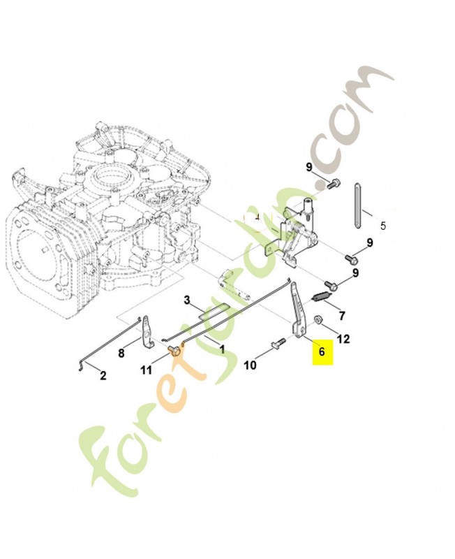 Levier 0004-182-2800. Pièce détachée Stihl / Vicking
