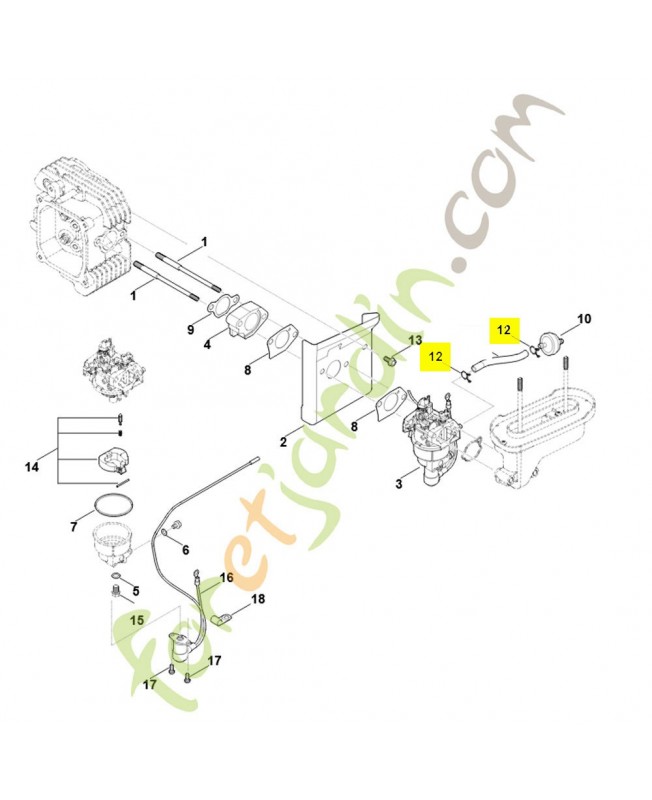 Collier de serrage 0004-358-7901. Pièce détachée Stihl / Vicking