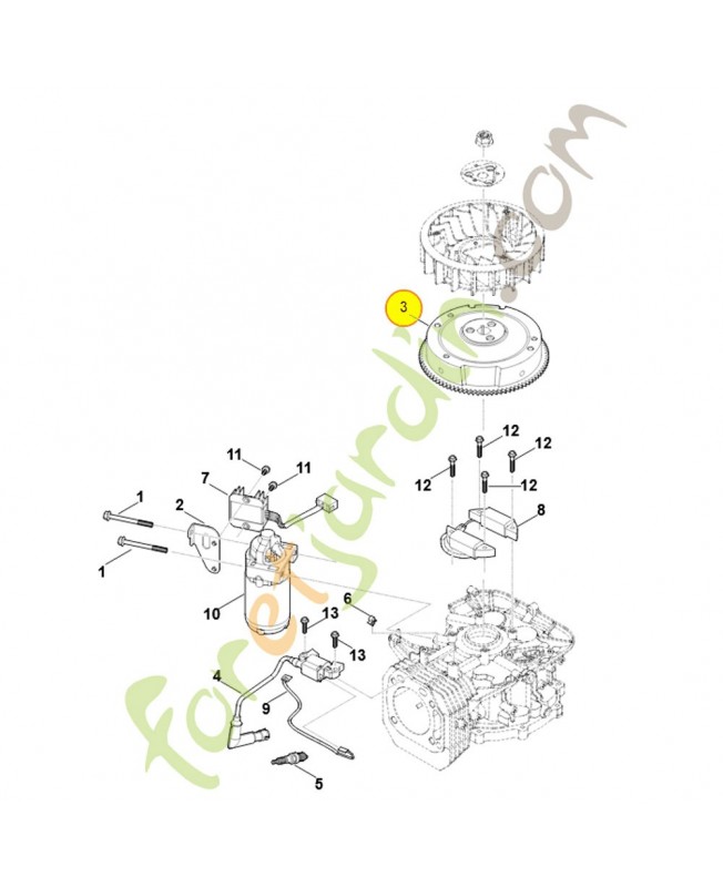 Rotor 0004-400-1201. Pièce détachée Stihl / Vicking