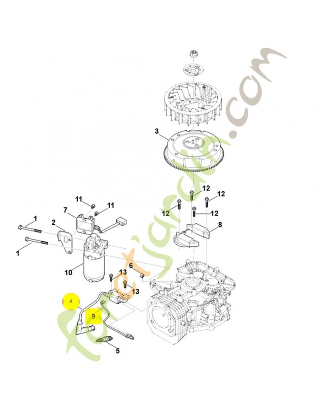 Module d'allumage 0004-400-1302. Pièce détachée Stihl / Vicking