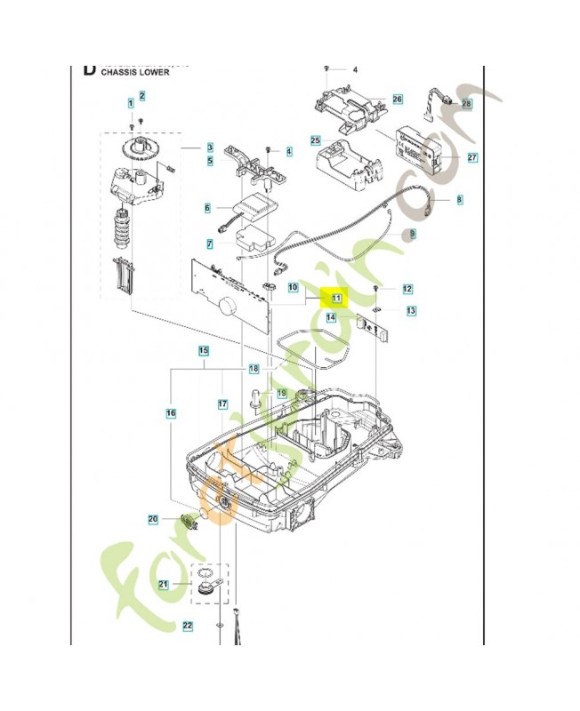 Circuit imprime complet 592851801. Pièce détachée Husqvarna