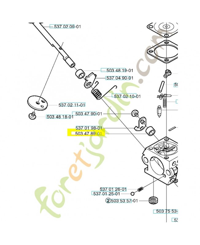 Piece d'espacement 503478901. Pièce de rechange Husqvarna