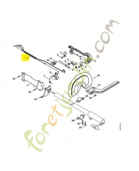 Cable commande des gaz 4137-180-1108. Pièce de rechange Sithl / Vicking